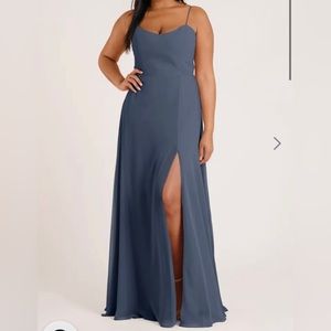 Jenny Yoo Kiara bridesmaid dress | evening blue